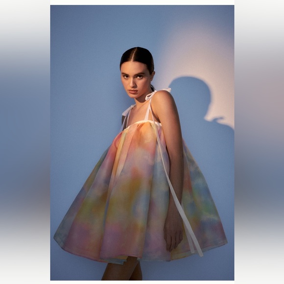 Selkie Dresses Selkie Puff Mini Dress Rainbow Taylor Swift Lover selkie-dresses-selkie-puff-mini-dress-rainbow-taylor-swift-lover